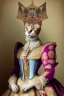 Placeholder: Portrait of a cat which is dressed like empress Elizabeth of Austria.