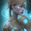 Placeholder: sango fantasy, fantasy magic, intricate, sharp focus, illustration, highly detailed, digital painting, concept art, matte, artgerm and paul lewin and kehinde wiley, masterpiece sexy lips Asian lady body turquoise space lady space sea