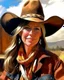 Placeholder: Western Art. woman