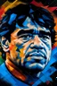 Placeholder: • "Crea una imagen abstracta del rostro de Maradona con los colores de la bandera argentina."