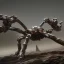 Placeholder: Mecha with metal spider legs his hands are machine guns. Driver is animal