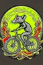 Placeholder: mouse on motorbike jumping through flaming hoop