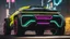 Placeholder: GWM Tank 300 Mansory Cyberpunk 2077 neon Style Rear View, Super Detailed, desktop wallpaper, 4K