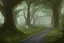 Placeholder: wooded forest cobblestone path lantern