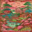 Placeholder: A pink magical realm with rune spells designed in medieval tapestry painted by Utagawa Hiroshige