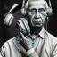 Placeholder: Picasso with headphones