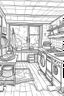 Placeholder: Outline art, house design, laundry room, no shading, no lines, cartoon style, --ar 9:11