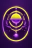 Placeholder: crie um logotipo para uma associação secreta do universo nas cores amarelo neon e roxo brilhante