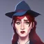 Placeholder: Portrait of a 30 year old witch like Adele and Mary Poppins