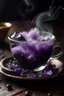 Placeholder: Stunning amethyst crystals rising as steam from a cup of coffee.