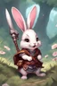 Placeholder: Cute bunny adventurer dnd art realism soul sucking