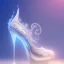 Placeholder: cinderellas high heel crystal glass shoes ,magical, snow, sharp, intricate ornate, elegant, highly detailed, transparent, artstation, concept art, smooth, sharp focus, illustration, 8k,epic fantasy, iridescent accents