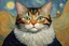 Placeholder: Portrait of a cat by Van Gogh