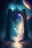 Placeholder: Fantasy gate floating in the universe