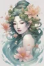 Placeholder: Alchemy RefinerSsterbenart A graceful floating water goddess Suggested details Asian-like style A graceful floating water goddess, her delicate figure is surrounded by a tranquil garden of ethereal water flowers. These flower petals convey many emotions, moving gently with the wind rippling on the surface of the clear water. The stems of aquatic plants come in many vibrant colors, dazzling with their beauty. This captivating scene is depicted in a painting of stunning detail, where every aspect