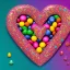 Placeholder: A heart made out of candy and glitter