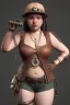 Placeholder: steampunk, girl, overweight, close up