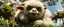 Placeholder: close up on member of giant sloth gremlin sheep flock climbing trees