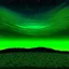 Placeholder: stars on a trippy green color horizon