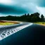 Placeholder: hyper photorealistic shot, speeding off-road truck, monotone color palette, sharp focus, puddle reflec1tion, intricate tire tread pattern, tire mud splashes, refraction, mist on the horizon, thunder and lightning, overcast shadow, detailed and intricate, cinematic composition, 8k, micro, tilt shift photography, bokeh