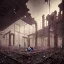 Placeholder: I walked into the abandoned ruins. I could not get Out. It reminded me of that Town. That Town where Sin defined Reality. I think I'm in Hell. Am I? Chiaroscuro style. Stefan Koidl style., isometric, digital art, smog, pollution, toxic waste, chimneys and railroads, 3 d render, octane render, volumetrics, by greg rutkowski