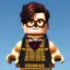 Placeholder: wayne knight, dark blonde hair, shaved, lego, steampunk