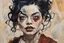 Placeholder: Painting of Bjork as a vampire girl, in the Expressionist style of Egon Schiele, Oskar Kokoschka, and Franz Marc, in muted natural colors