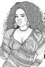 Placeholder: coloring page of black curvy woman