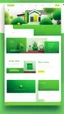 Placeholder: simple art style that show webiste's home page use bright green and color that fit to first color