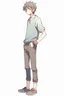 Placeholder: Anime man side character with gum hands and legs , , medium muscles, aged 20