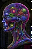 Placeholder: Fantasy00d Technical Diagram, Info graphic, Charts, of A Cosmic Anatomical Human Head, Info Graphic, Scientific, Data Diagram, Nervous System, Galaxy, Vibrant Colors, Midnight Aura, Ultra Detailed, H.R. Giger, Max Ernst, Thomas Kinkade, Robert Gonsalves, dark background