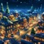 Placeholder: Christmas night in city