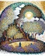 Placeholder: Gorgeous amazing patchwork, Kandinsky dot line drawing, highly detailed, exquisitely intricate, beautiful, clear, high quality, colorful, great golden sunset, fantastic - Daniel Merriam, Iwona Lifsches, Alex Alemany, fractal, mosaic, layers, multidimensional, 3D, teal sparkling trees, glistening gold leaves, skyline, . Starry night. Gustav Klimt, purple flowers, sunflowers, gray clouds Modifiers: extremely detailed intricate beautiful imperial colors high definition hdr Leonid Afremov Big round