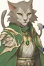 Placeholder: Male khajiit with grey fur and Hazel eyes wearing a emerald green robes