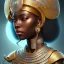 Placeholder: sango fantasy, fantasy magic, intricate, sharp focus, illustration, highly detailed, digital painting, concept art, matte, masterpiece head sexy African beauty black afro hair earth lady blue African huts Egyptian princess