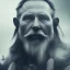 Placeholder: Viking theme, a younger woman sitting next to a 50-year-old man, portrait, 8K, close-up face, anatomically perfect face, Highly detailed stunning full frame portrait, misty and cloudy atmosphere