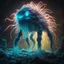 Placeholder: giant bioluminescent creature glowing in dark, particles in air, bright colors, glowing sparkle particles, dark tone, sharp focus, high contrast, 8k, incredible depth, depth of field, dramatic lighting, beautifully intricate details, clean environment, epic dynamic scene, photorealistic cgi