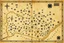 Placeholder: a scan of an ancient Cree Anishinaabe map, hand drawn been stained and weathered, Cree Syllabic symbols
