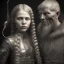 Placeholder: A viking boy and a girl, hr giger, scary, steam punk, realistic, made in octane, cinematic, ultra-realistic, extremely detailed octane rendering, 8K, VRAY Super Real ar 2:3, dof photorealistic futuristic 50mm lens hard lighting dark gray tintype photograph, realistic lighting, sepia color