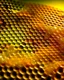 Placeholder: honeycombs different sizes, background phoro