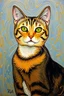 Placeholder: Portrait of a cat by Van Gogh