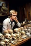 Placeholder: jeffrey Dahmer obsessed with animal bones, killed and stored the remains altar out of the skulls of his victims