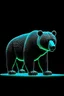 Placeholder: projecting a hologram of a bear illustration in dark tones