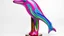 Placeholder: A magenta cosmic elemental dolphin designed in pacific Northwest totem poles painted by Henri Matisse