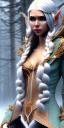 Placeholder: Cute female elven adventurer with ultradetailed SMALL elven ears with adorable symmetric face and straight hair dressed in a warm overcoat with survival gear and wearing boots on the floor, in style of Cedric Peyravernay Art, microdetails --ar 2:3 --beta --upbeta --upbeta