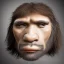 Placeholder: Photorealistic Neanderthal man with lips that are too big, coffee cup in hand