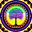 Placeholder: Tree of life in a circular masterpiece, ornate, elaborate, muted rainbow colors as background, Tree of Life, centered, stunning, gorgeous, ultra-fine detail, 8k, sharp, crisp, decorative, high-quality, 3d, photoillustrative, realistic, detailed matte, selina french, anna dittmann, lisa parker, greg rutowski