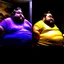 Placeholder: (fineart:1.5, masterpiece1.5) (realism:1.5) award winning picture of award winning fat, beardedd, 'fat man' (watching tv:1.8),, two panels, 50 percent is taken from the pov of the tv, the other 50 percent is from the point of view of 'fat man', his vision streaks of blue from the tv shining in his eyes, breaking news is on tv