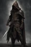 Placeholder: fantasy hooded man wearing studded leather armor