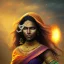 Placeholder: portrait, fantasy setting, woman, dark-skinned, indian